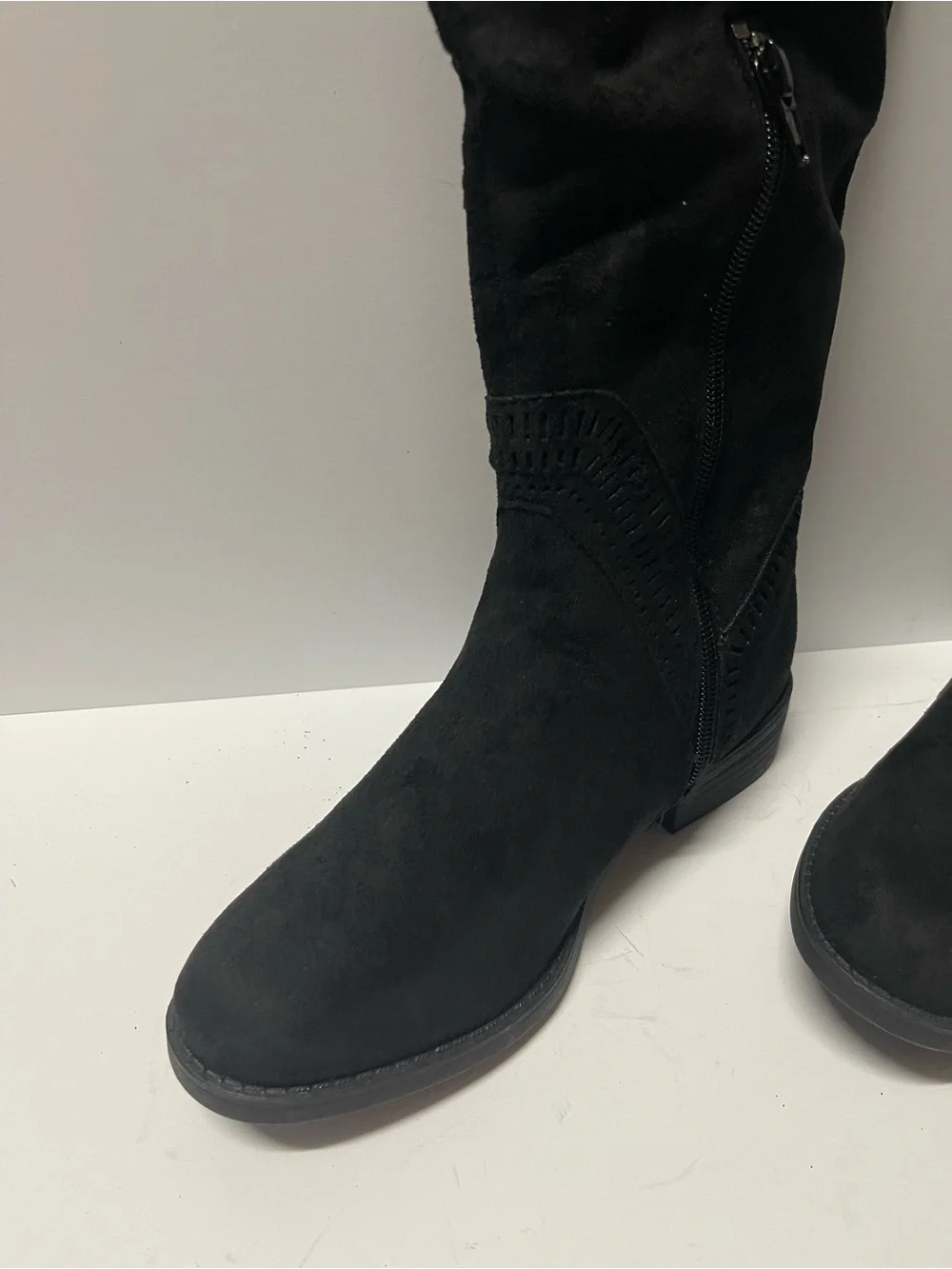 American Rag Women's Tamar Boots Black Micro Suede #kneehigh #suede